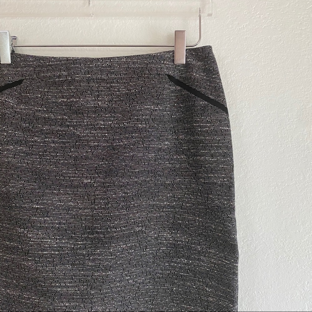 VINCE CAMUTO gray black textured pencil skirt